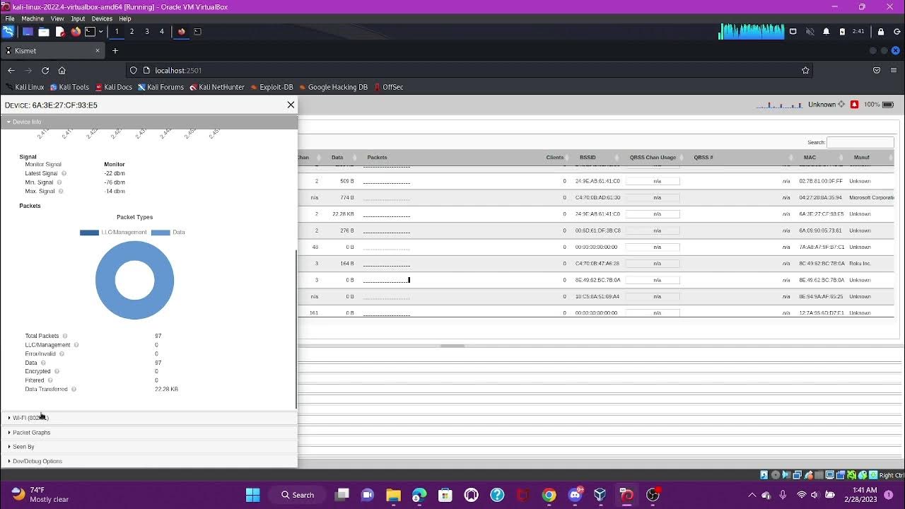 Kismet Kali Linux Demo YouTube