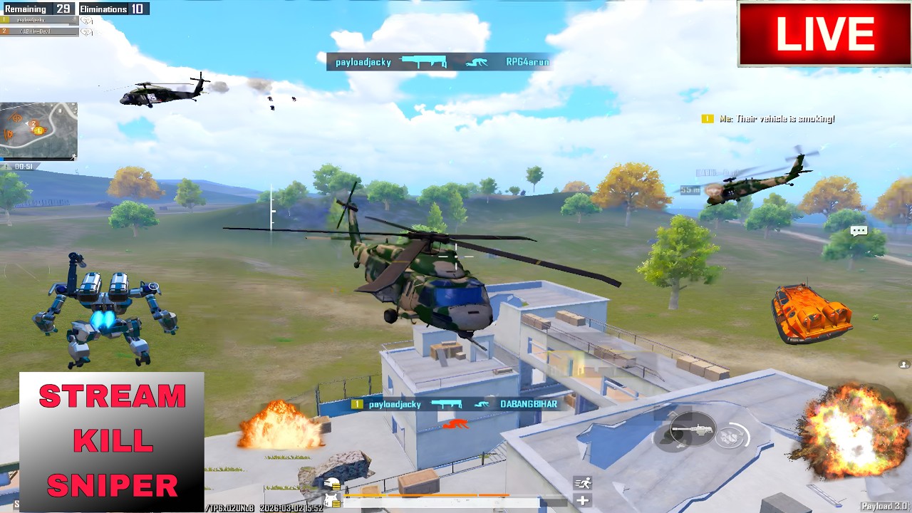 KILLED 😱 THE STREAM SNIPER SQUDE PAYLOAD MODE | BGMI PUBG || LIVE STREAM