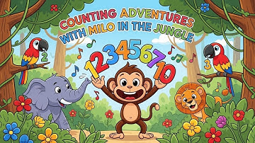 Counting Adventures with Milo in the Jungle 🐒🔢 | Learn Numbers for Kids | Animagic Studio