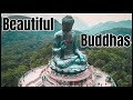 Meditation and Relaxation Music Video With Moving Images of Large Buddha Statues