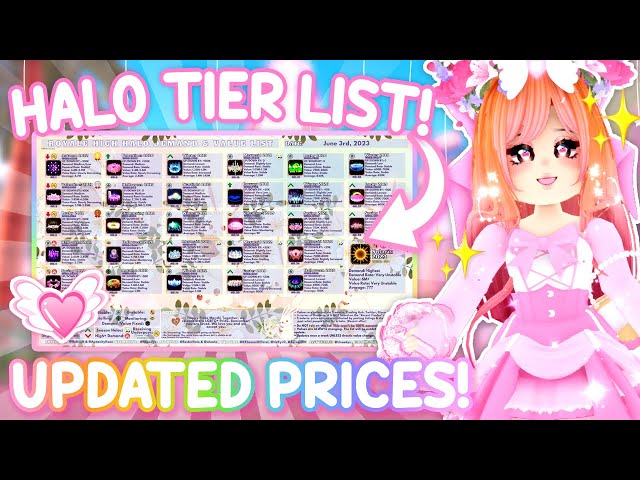 The most updated #RoyaleHigh Halo Values #rhhalo #rhhalos #roblox #ro, Halo Halo