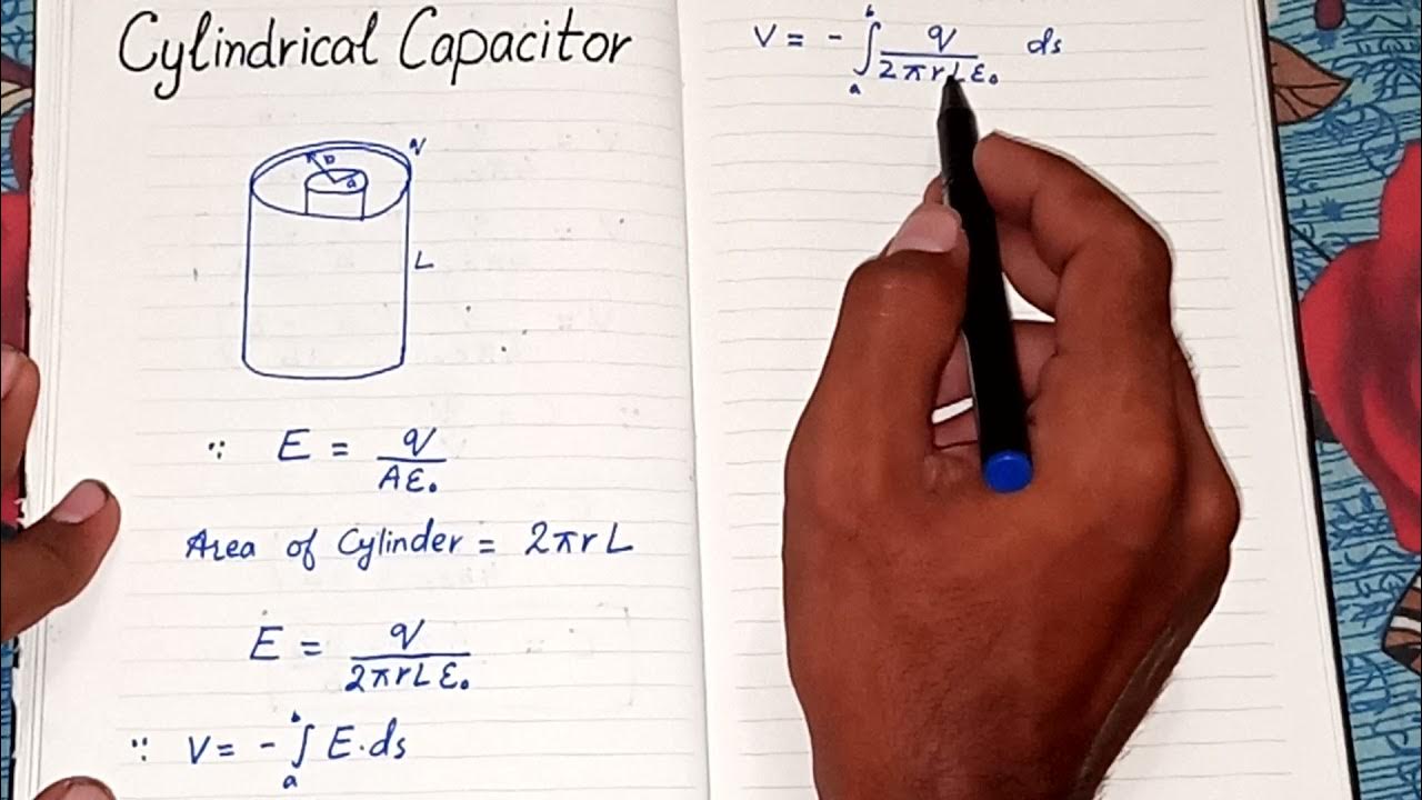 Cylindrical Capacitor equation simple and easy Derivation YouTube