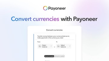 Convert currencies with Payoneer
