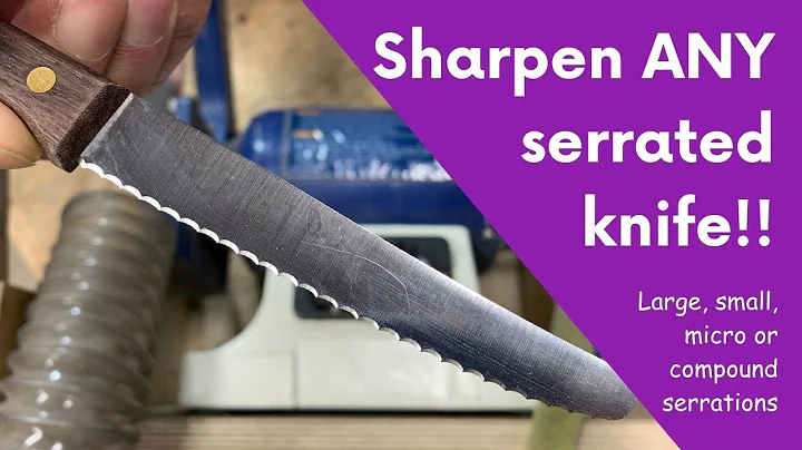 How to sharpen any serrated knife on a 1x30 belt sander