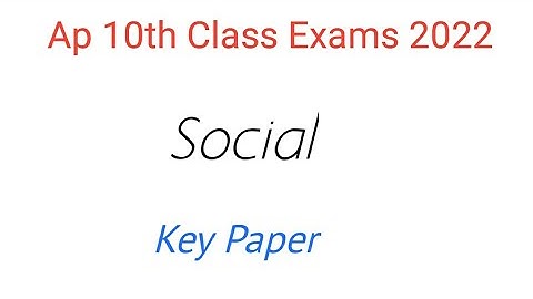 Ap 10th Class pre Final Social Key Paper || Ap 10th Class pre Final Social Answers