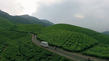 2020 Dron view Munnar - the Hill Station of Kerala in Idukki  _