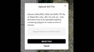 Upload Aois In Kmz, Kml, Or Shapefile Formats On Skyfi