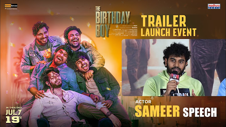 Actor Sameer Speech @ The Birthday Boy Trailer Launch Event
