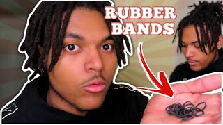 *QUICK* Dreadlock Hairstyles With RUBBER BANDS 🤩 | SHORT HIGHTOP
