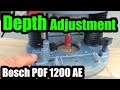 Plunge router depth adjustment  cutting 33mm increments bosch pof 1200ae