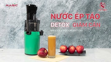 Cùng uống nước ép táo detox cơ thể với Máy ép chậm miệng rộng Magic Eco AC-137