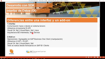 SDK Interfaz de Datos (DI) - Diferencias entre interfaz y addon