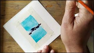 Abstract Watercolour painting  real time relaxation