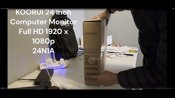 KOORUI 24 Inch (24N1A) Computer Monitor Full HD 1920 x 1080p, Unboxing, Installation and Review.