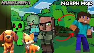 TRANSFORMING into EVERY MOB ! ULTIMATE MINECRAFT MORPH MOD ADVENTURE........