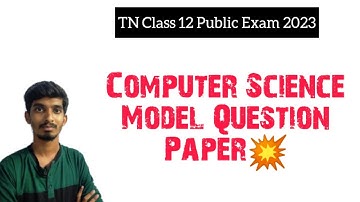12th Computer science Public Exam 2022 Question paper|Model question!!