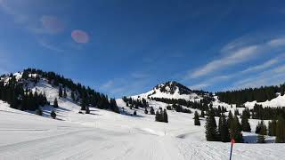 Gstaad Saanenmoser Sunny Day in March 2023