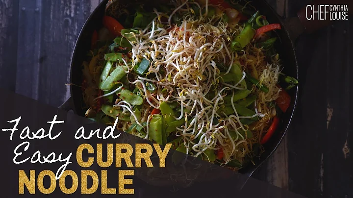 Fast and Easy Curry Noodle Recipe | Vegan and Glut...