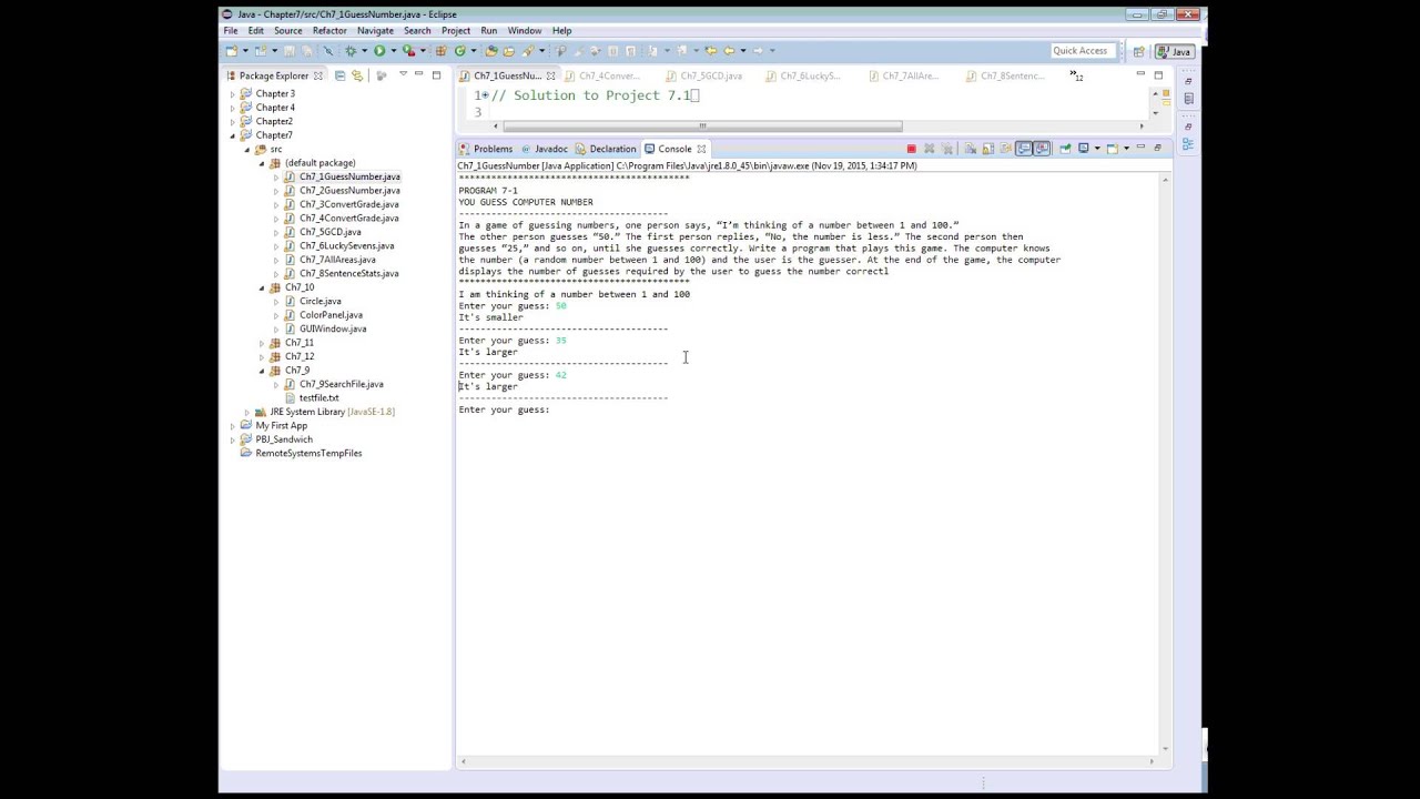 AP Computer Science: Java - Chapter 7 Program 7.1 Solution - YouTube