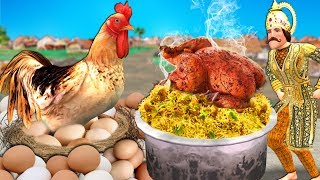 मुर्ग़ी बिरयानी और राजा Funny Video Hindi Kahaniya - Chicken Biryani Village Comedy