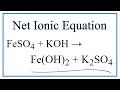 Net Ionic Equations and Spectator Ions