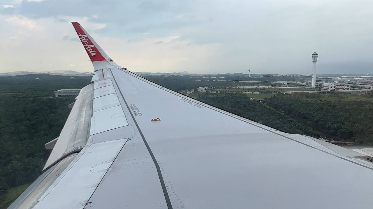 [4K] AirAsia | A320-251N | Landing at Kuala Lumpur International Airport (ROUGH LANDING)