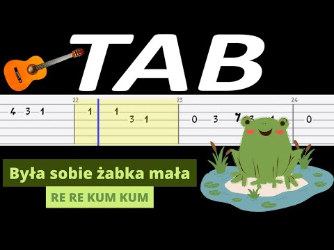 🎸 Była sobie żabka mała - melodia TAB (gitara) 🎵 TABY I NUTY W OPISIE 🎼