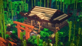 Minecraft | Cách Xây Một Ngôi Đền Kiểu Nhật Trên Đồi Rừng Tre!!