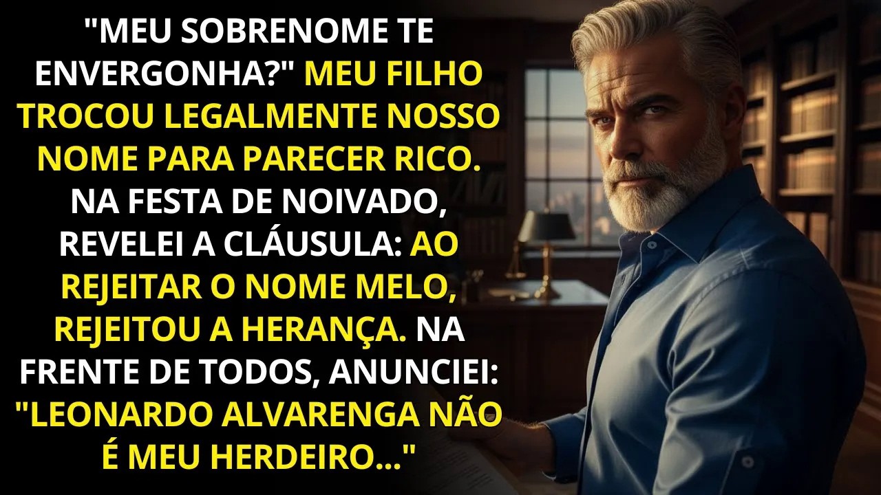 Meu filho rejeitou meu sobrenome para parecer chique. Então retirei dele o direito do testamento…