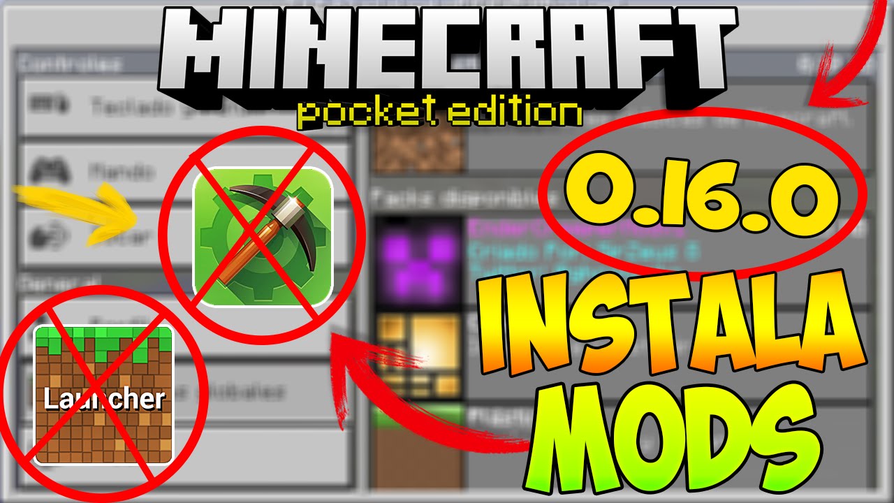 Como Instalar Mods (Sin Blocklauncher) Minecraft PE 0.16.0 Mods En