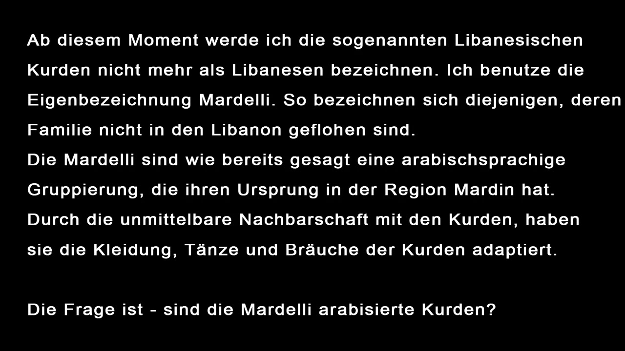 Wer Sind Die Sogenannten Libanesische Kurden Youtube