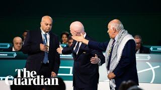 Palestinian football federation president refuses handshake with Israeli FA vice-president