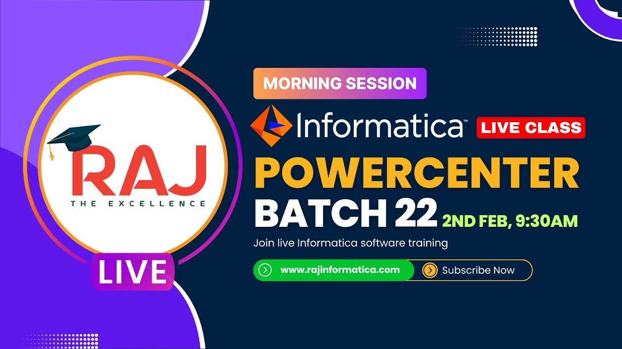 Introduction to Informatica PowerCenter Batch 22 BY Raj Informatica