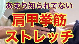 肩こりに超有効なのに知られていない「肩甲挙筋ストレッチ施術」