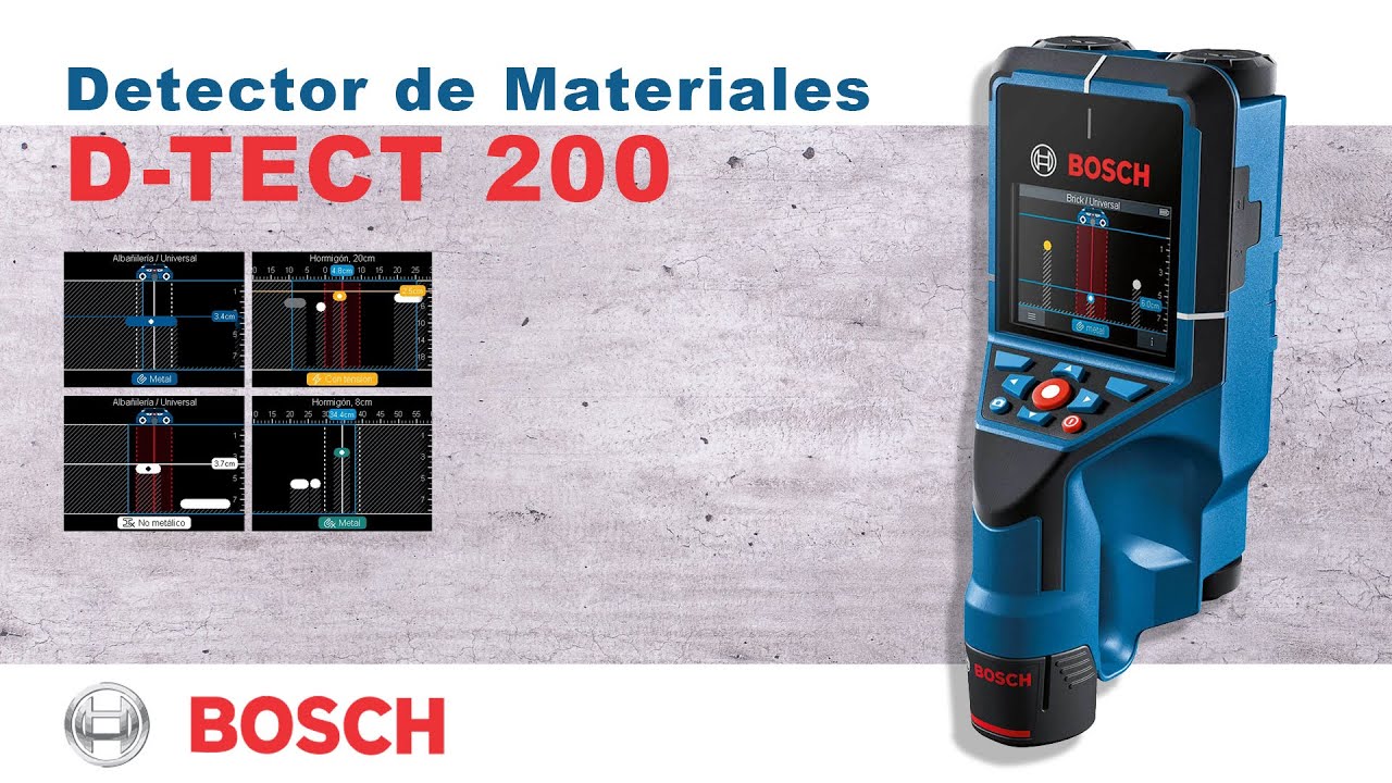 Bosch D-Tect200C - Escáner de pared profesional de alto rendimiento  inalámbrico de 12 V