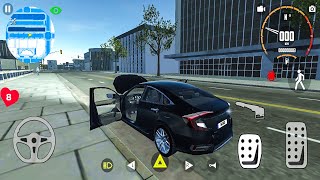 HONDA CIVIC CAR SIMULATOR || CITY BLACK CAR DRIVING GAMES || ANDROID GAMEPLAY #GAMES screenshot 2
