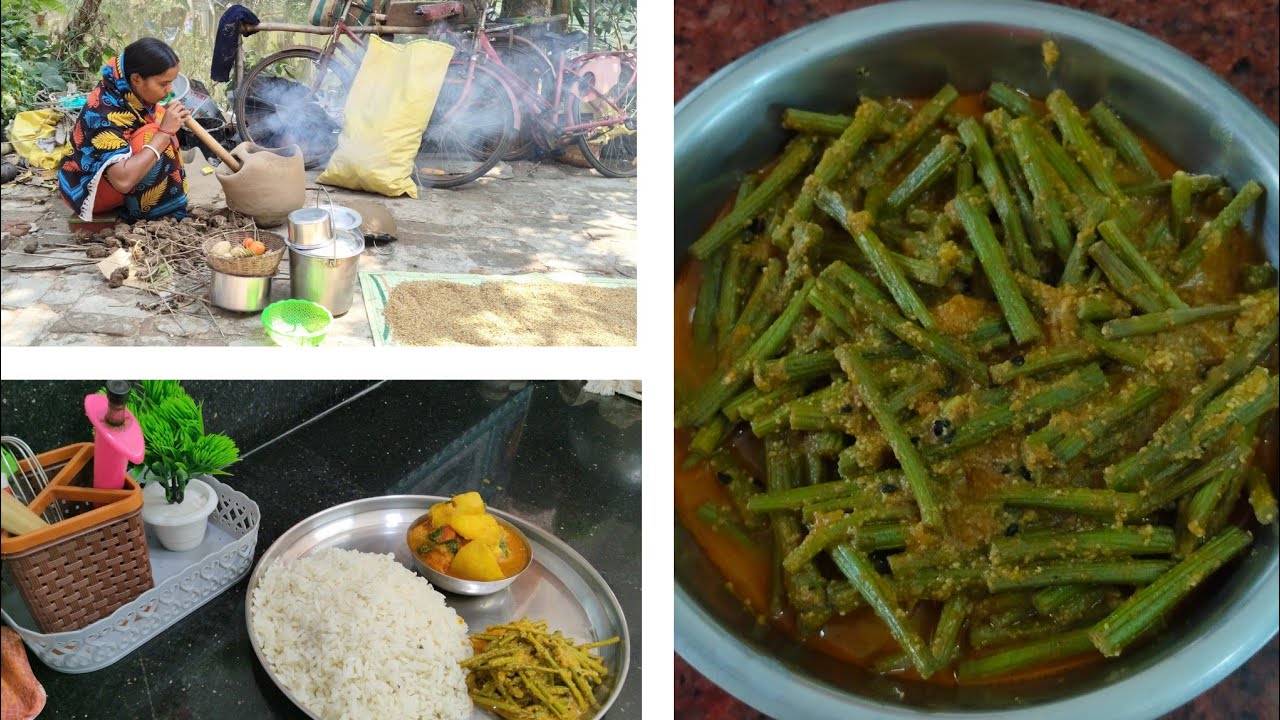 এবছর এই প্রথম রান্না হল কচি শজনে ডাটার পোস্ত আর সাথে ডিমের ঝোল #Vlog