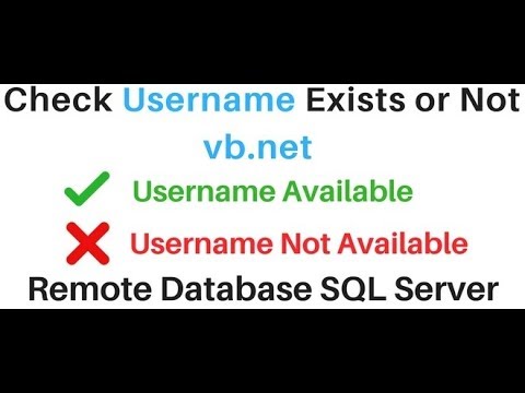 vb.net check if username or email Id exists sql server database