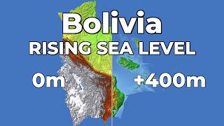 Bolivia 🇧🇴 - Rising Sea Level(4K) 🌊 #geography #map #bolivia #sealevelrise