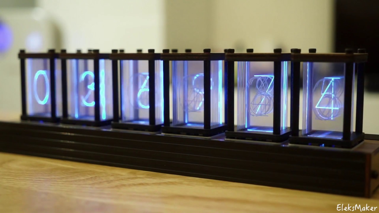 【組み立て動画】DIYニキシー管風 RGB LED組み立て式置き時計キット [上海問屋:ドスパラ］