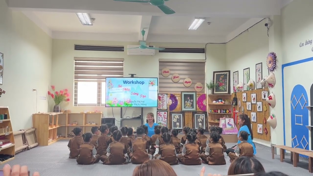 Tiết dạy thêu trường mầm non Khai Thái đạt giải nhất gvg 2024-2025