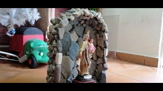 GRUTA con ROCAS para la VIRGEN Cómo hacerla? Tutorial