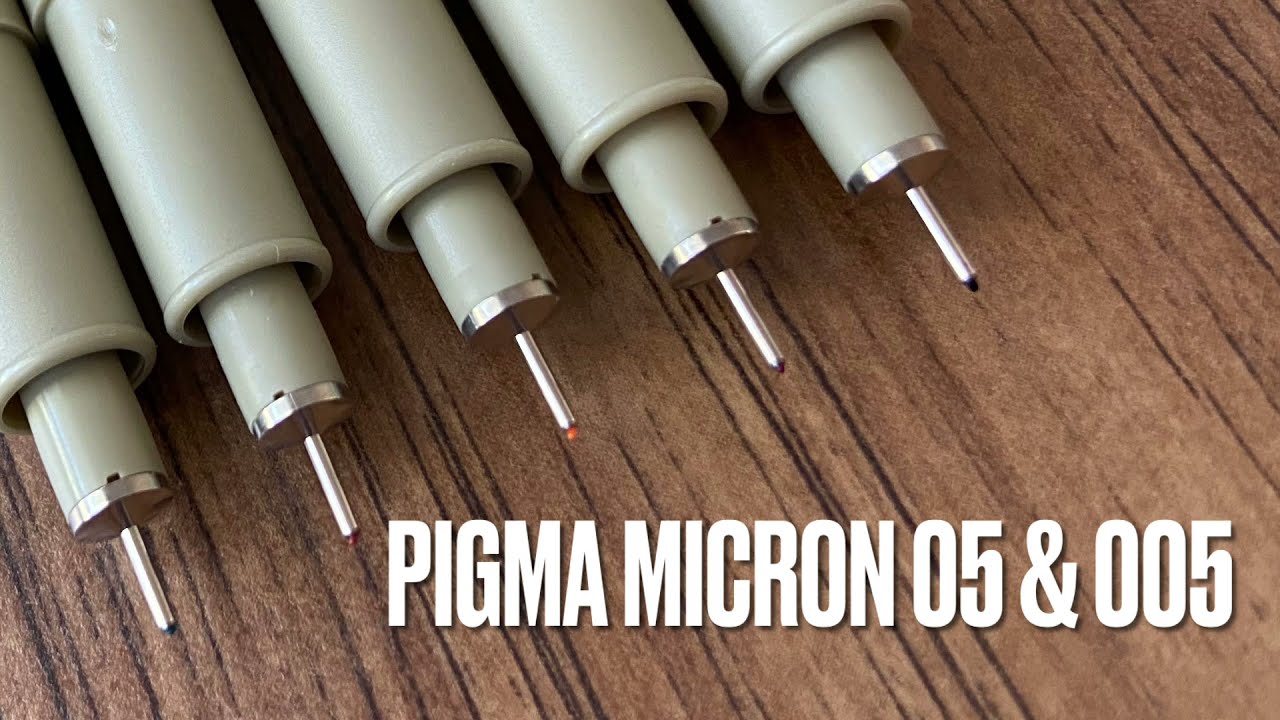 Pigma Micron Pens 05 & 005 (SWATCHES + WATERPROOF TEST) 