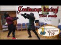 Continuous fencing! Three rounds, three minutes each, finishing three hours of training.