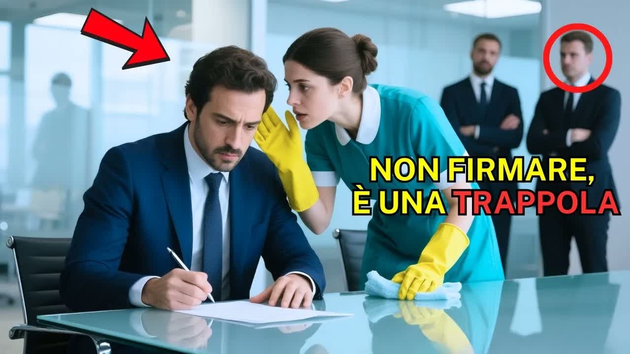 Il Milionario Stava per Firmare e Perdere Tutto… Finché la Donna delle Pulizie Sussurrò