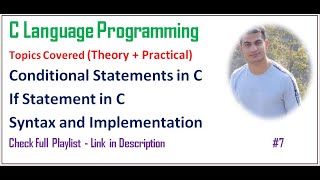 If Statement in C | Decision making in C | C Programming #7