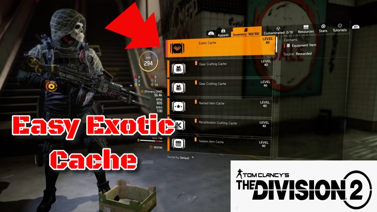 The Division 2 How to get a Exotic Chest Cache EASY YouTube
