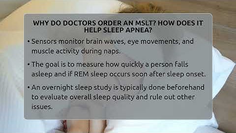 Why Do Doctors Order An MSLT? How Does It Help Sleep Apnea? - Sleep Apnea Support Network