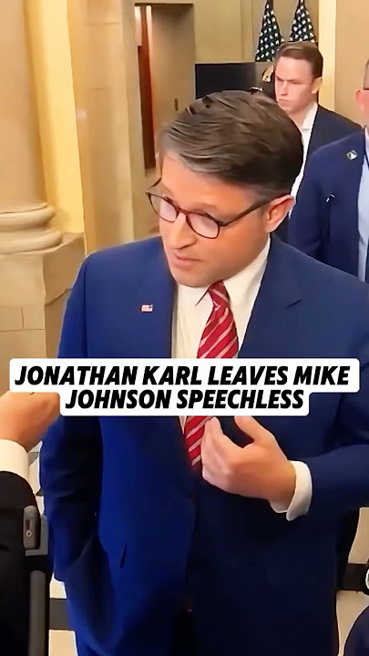 Jonathan Karl leaves Mike Johnson speechless. #shorts#mikejohnson#jonathankarl#celebrity
