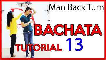 Bachata Tutorial 13: Man Back Turn | Beginner Bachata Tutorial | by Marius&Elena